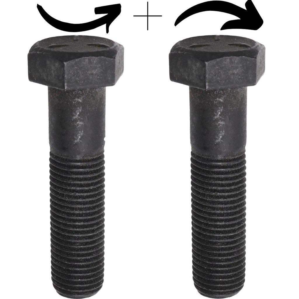 Schraubensatz 39mm 3/8" linkem und rechtem Gewinde zur Befestigung des Mes