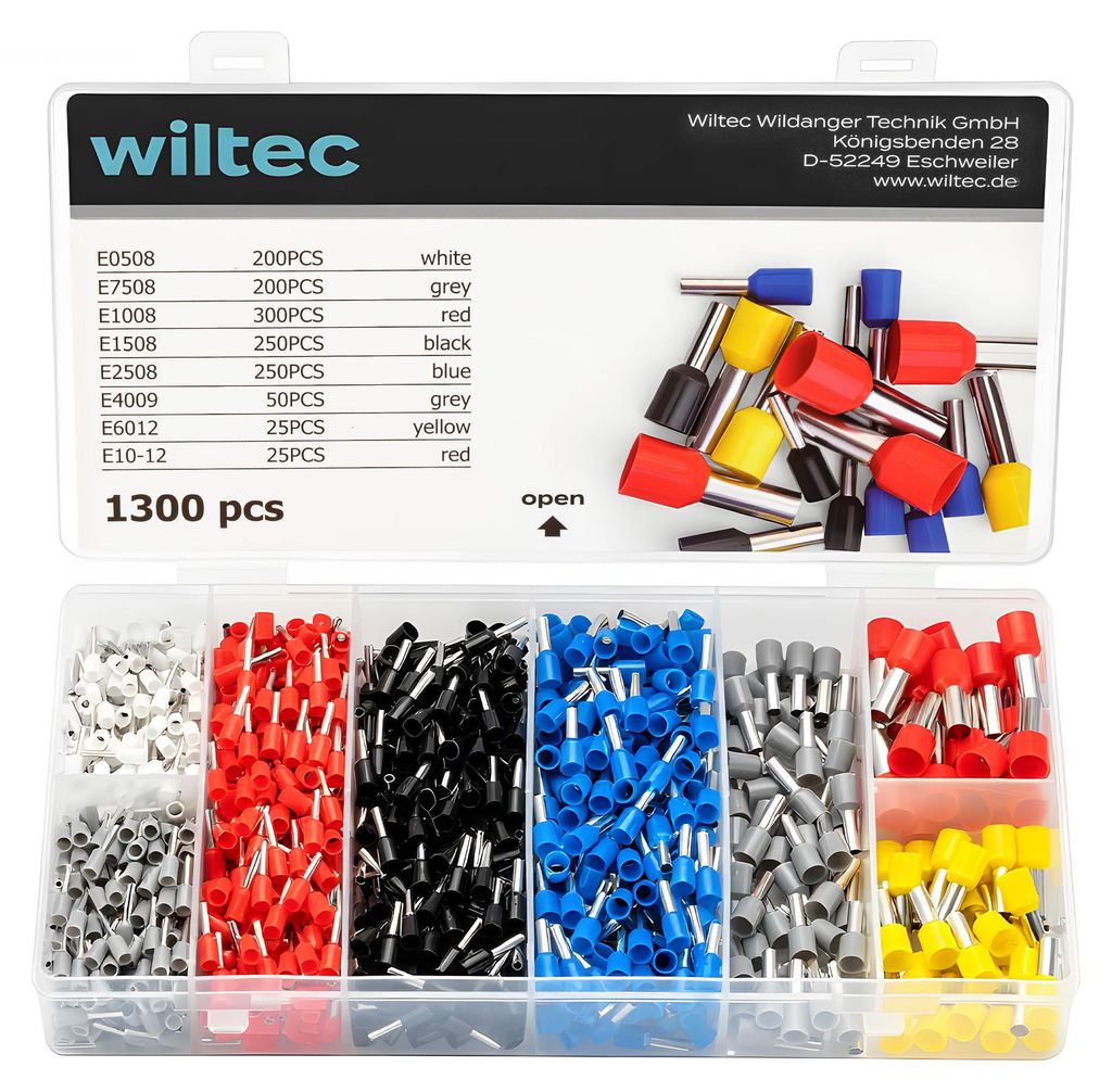 Sada konektorů Wiltec, 1300 kusů, pro kabely o průřezu Obrázek produktu 