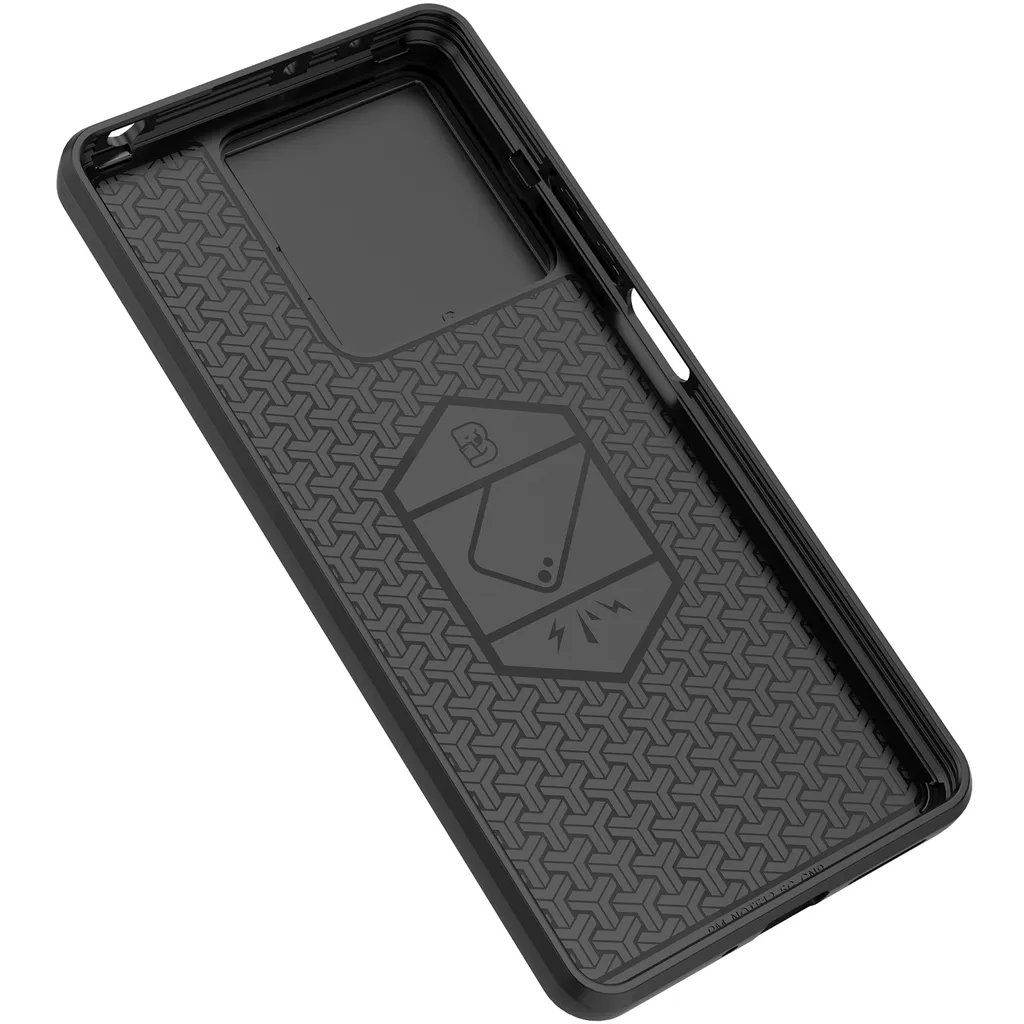 GOKEN Cover Per Xiaomi Redmi Note 13 5G - Custodia In Silicone Morbido Con Effetto Fibra Di Carbonio - Nero - 3