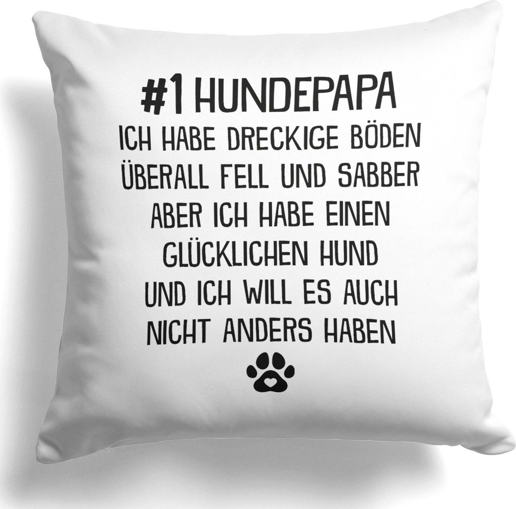 22Feels Hundepapa Geschenk Herrchen Hund Kissen Deko Männer Vatertag Geburtstag Weihnachten Hundeliebe Dekoration Couch Welpe Sofa Wohnaccessoire ...