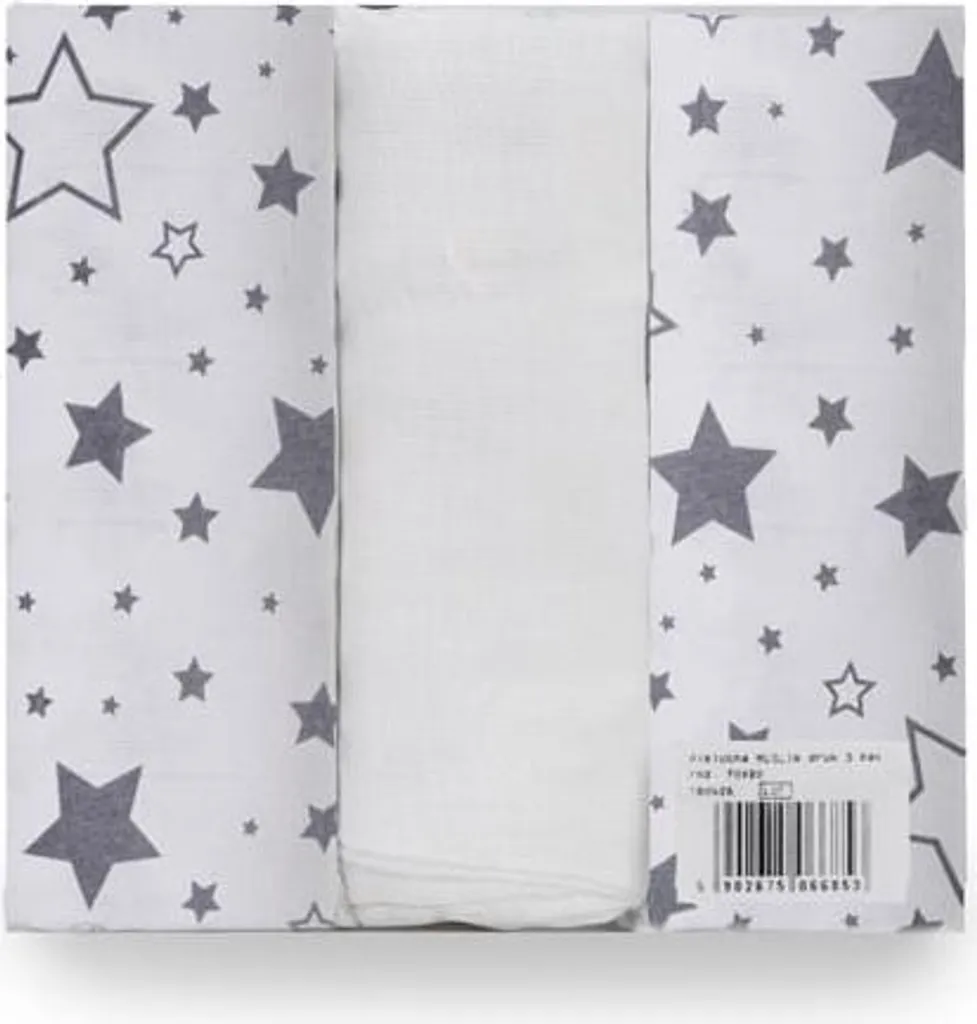 Langes en mousseline absorbants BabyBoom Stars | Tissu doux x3