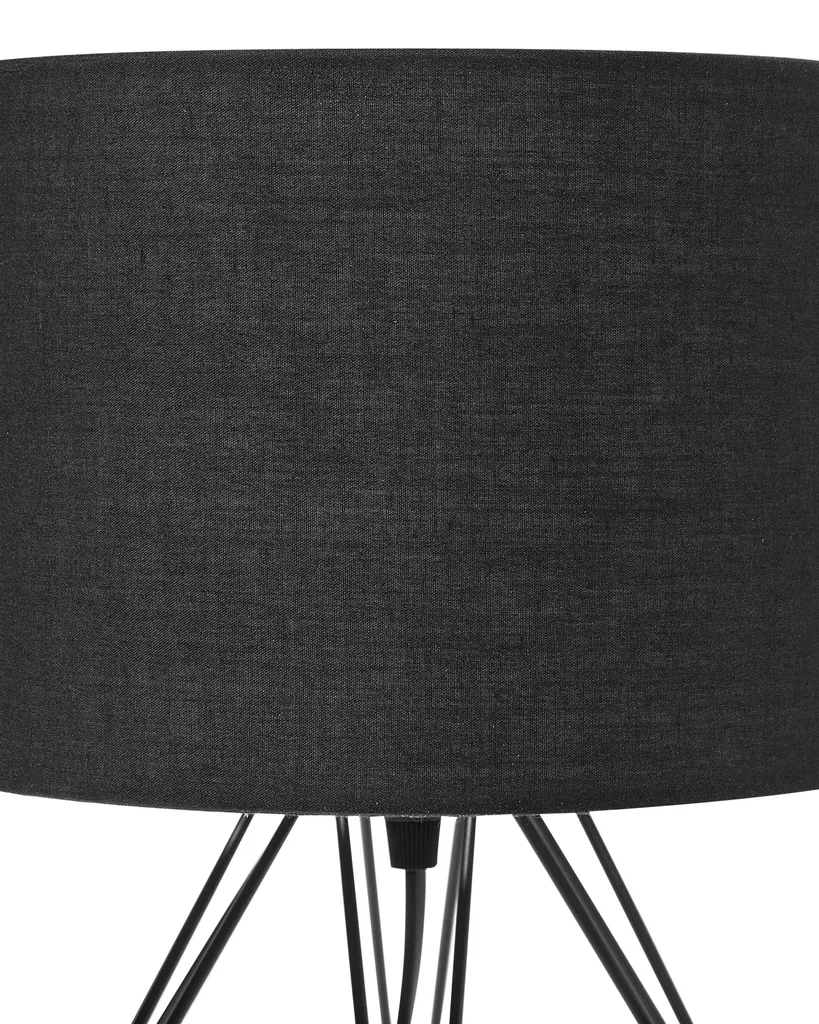 BELIANI Lampe de table noire 35 cm avec pied diamant et abat-jour chic - 6