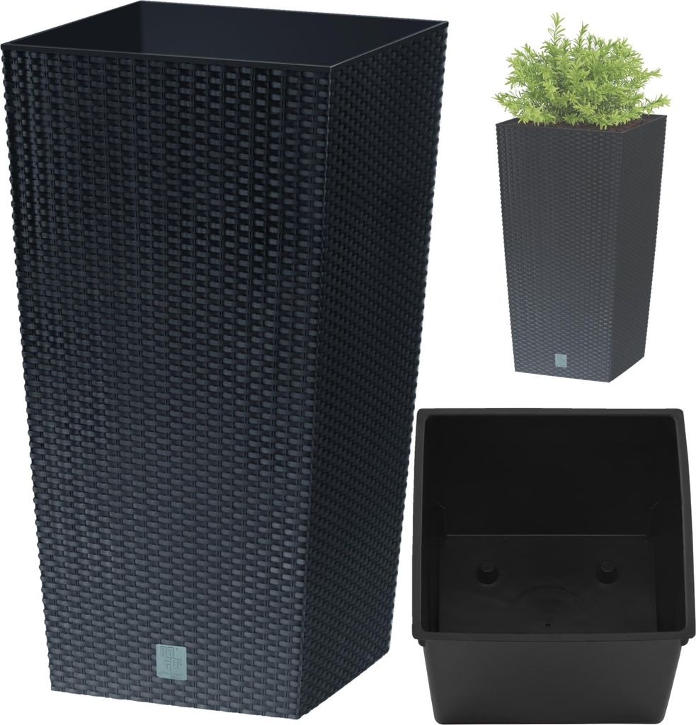 Maceta RATO Square 225, con inserto, 225x225x421 mm, 8/16,3 Imagen del producto 