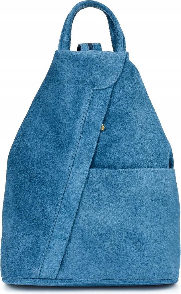 Rucksack Rucksack aus italienischem Leder für Damen, klein, dreieckig, Wildleder, Handtasche