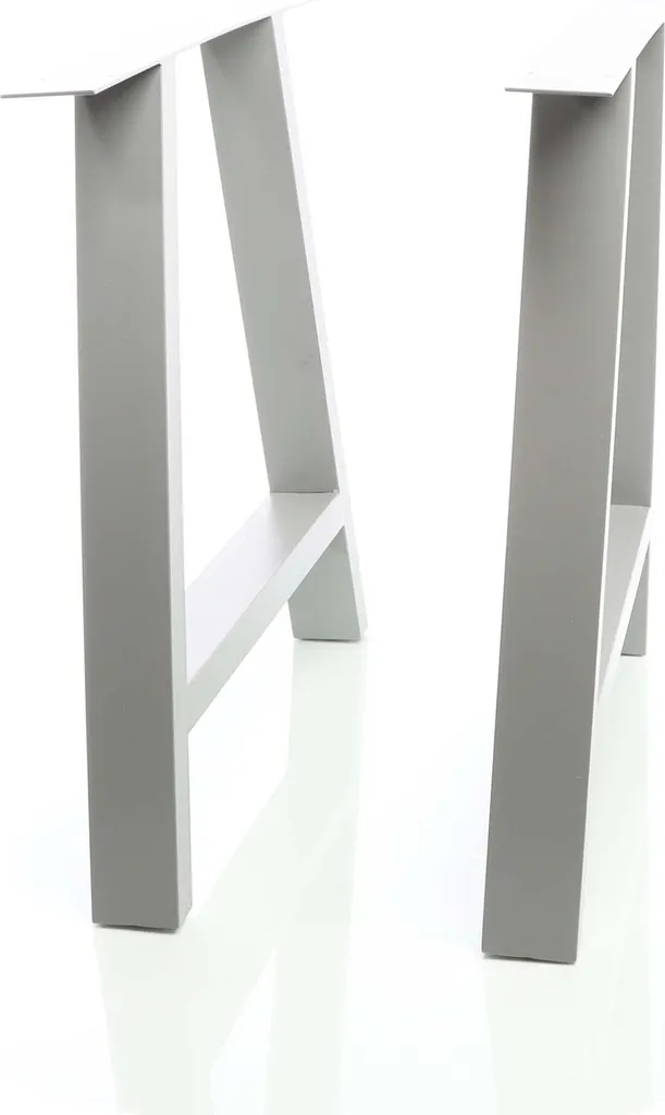 Pied de Table Stable et Robuste en Acier Gris - Solution pour Table DIY - 5