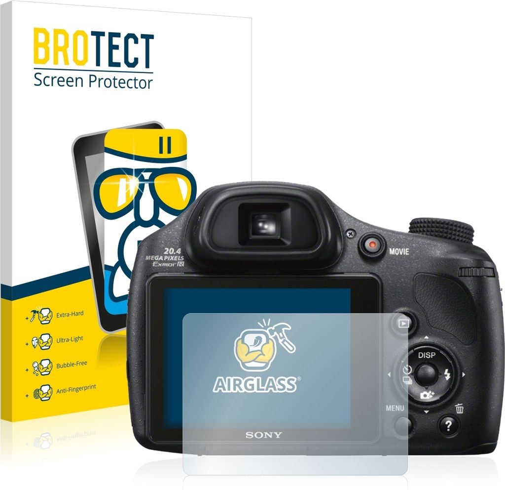 BROTECT Schutzglas für Sony Cyber-Shot DSC-HX300 Schutzfolie Panzer Folie Glas Display Schutz klar