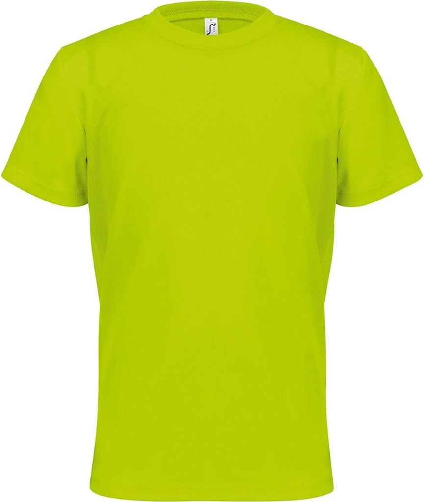 SOLS - "Sprint" T-Shirt für Kinder, Sport PC7978 (152) (Neon-Gelb)