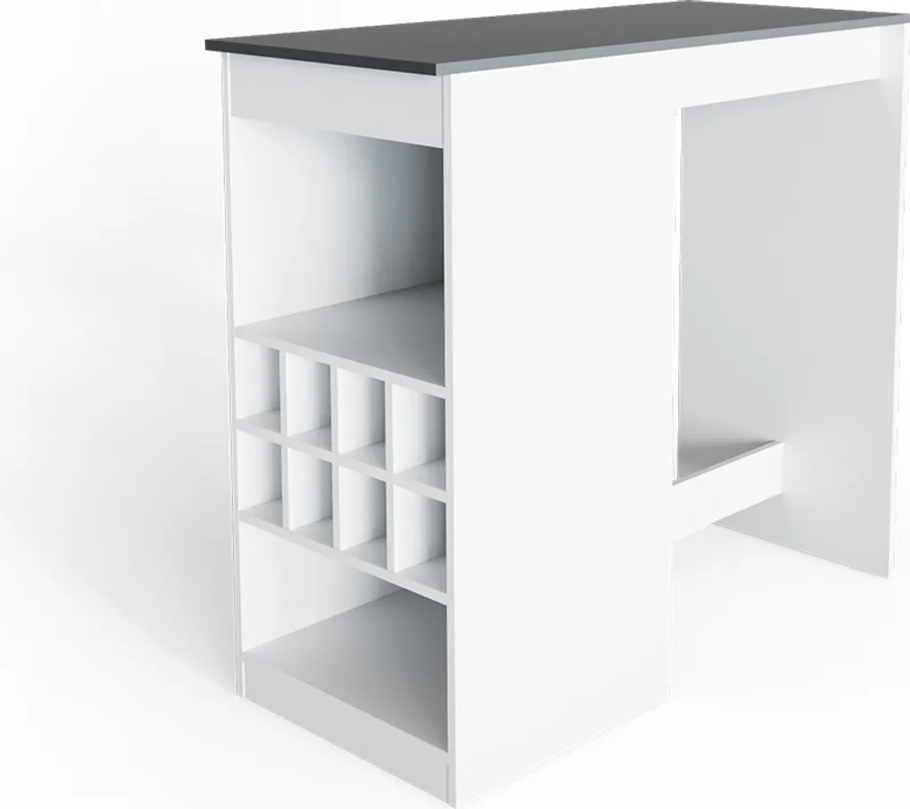 Table de bar Vicco Ross blanc anthracite 115x50 cm, Modèle 30469 robuste