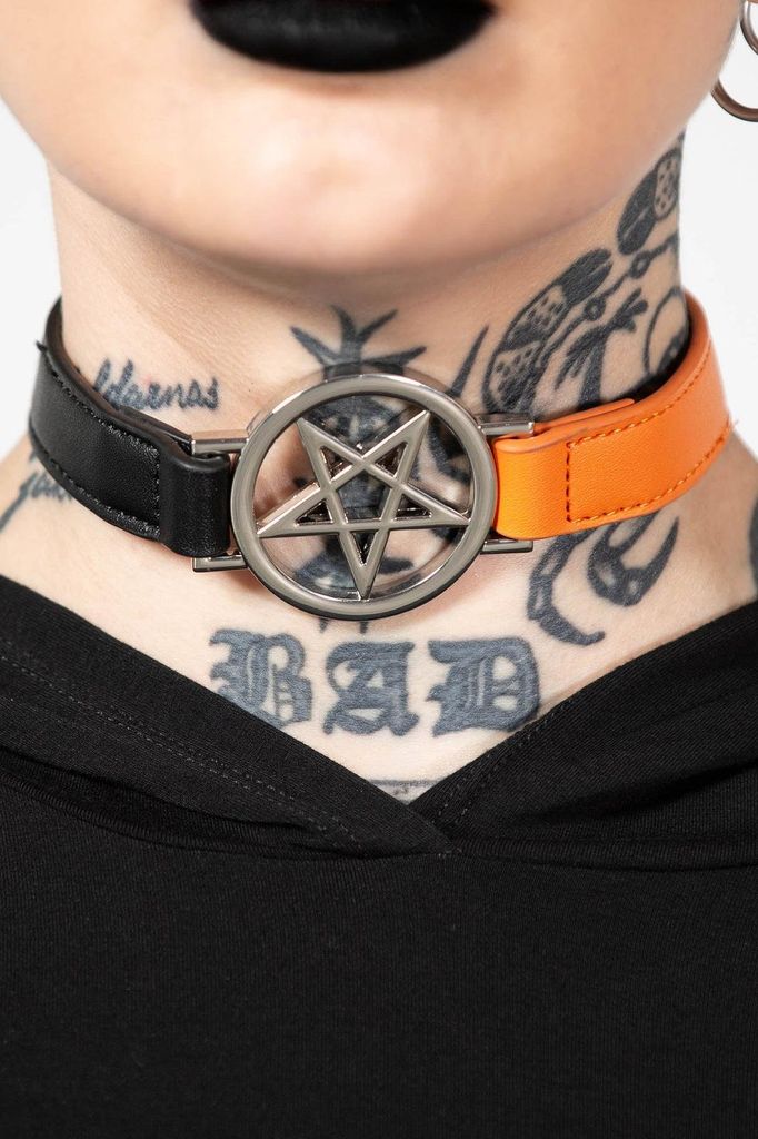 KILLSTAR Choker - Penta Half Orange