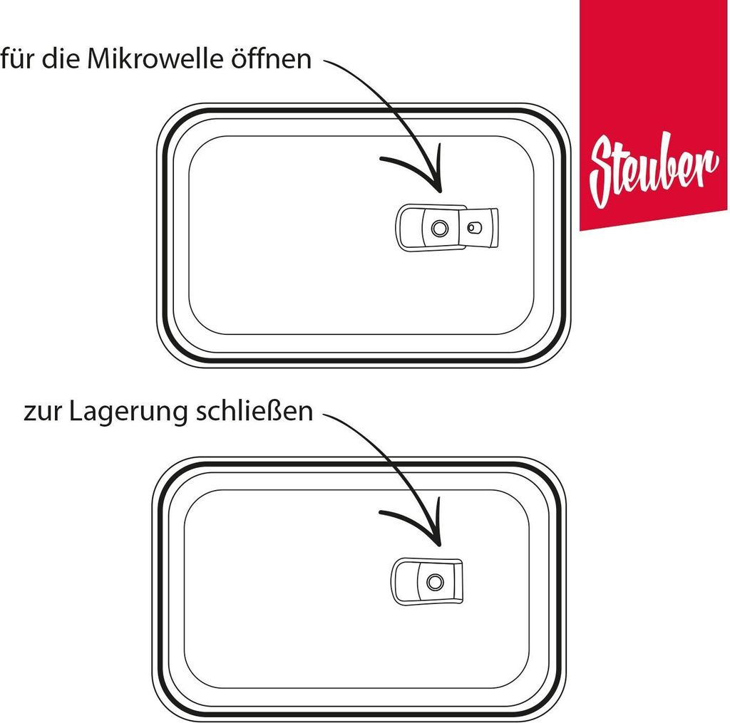 10 Stück Steuber Cloc Frischhaltedose aus Glas, 1000 ml, Produktbild 7