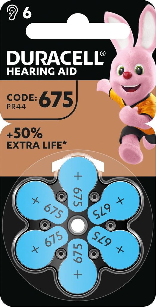 DURACELL Batterie f. Hörgeräte EasyTab 675 ohne Quecksilber Obrázek produktu 