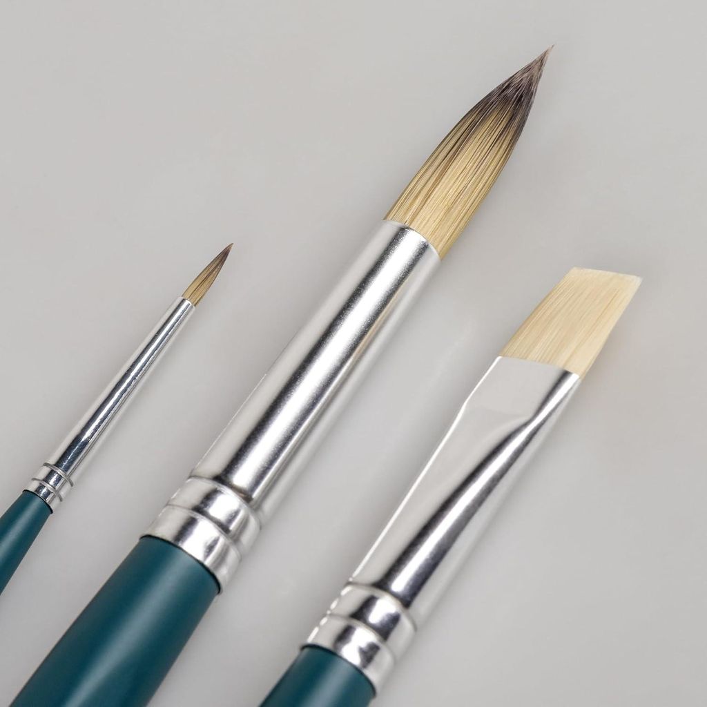 BRUNNEN Künstlerpinsel Synthetikhaar Flach Größe 8 - Smaragdgrün