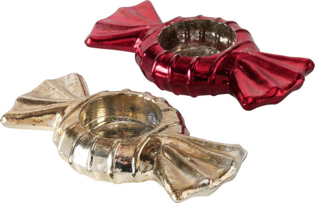 Boltze Gruppe Bonbon Teelichthalter mehrf. Sortiert 6,5cm (1 Stück)