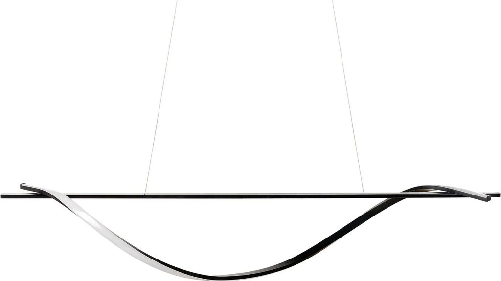 BELIANI Lampa wisząca czarna aluminium zintegrowane Zdjęcie produktu 