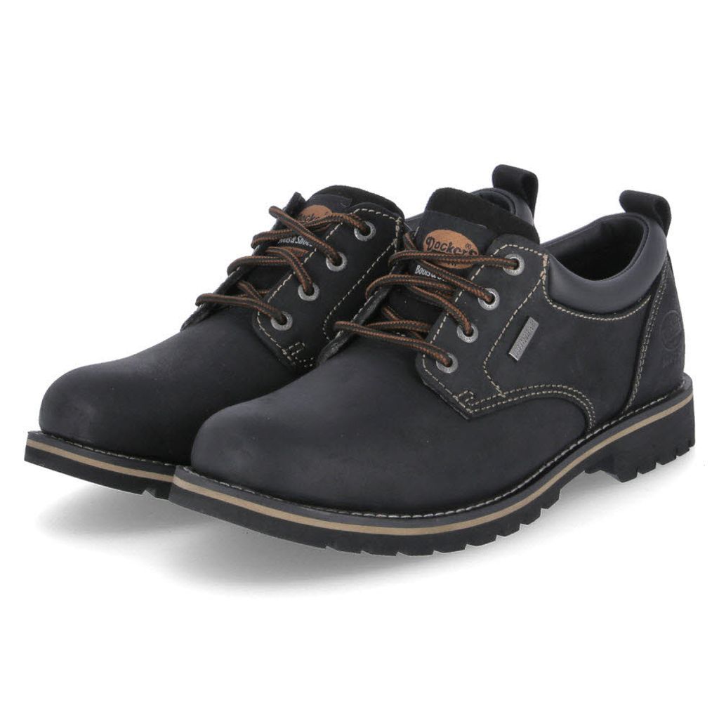 Pánske kožené nízke topánky Dockers by Gerli čierne Obrázok produktu 
