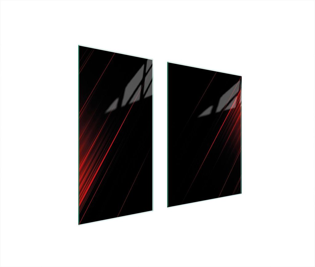 Glasschutzplatte 75X52 Schwarz