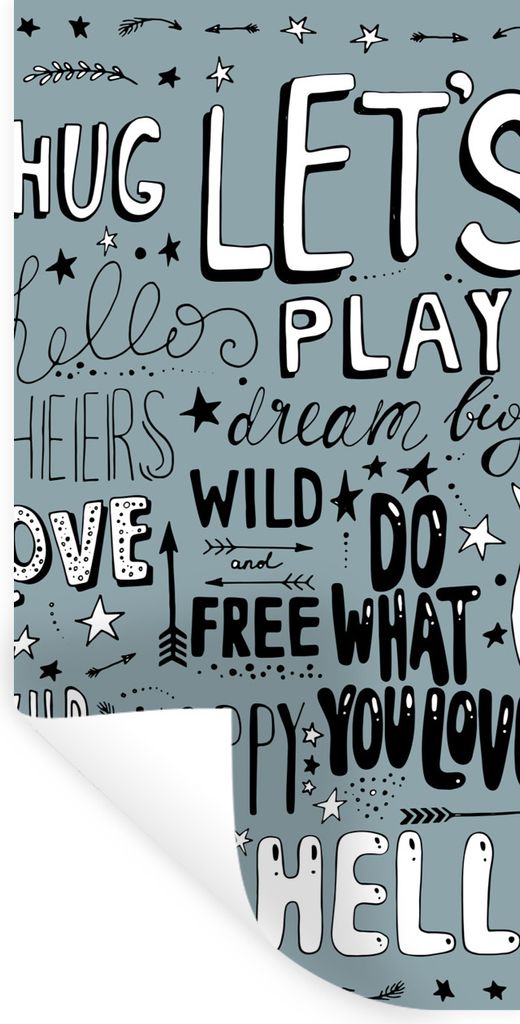 MuchoWow Wandtattoo Wandsticker Wandaufkleber Sprichwörter - Worte - Zitate - Baby - Kinder - Kinder 60x120 cm Selbstklebend und Repositionierba...