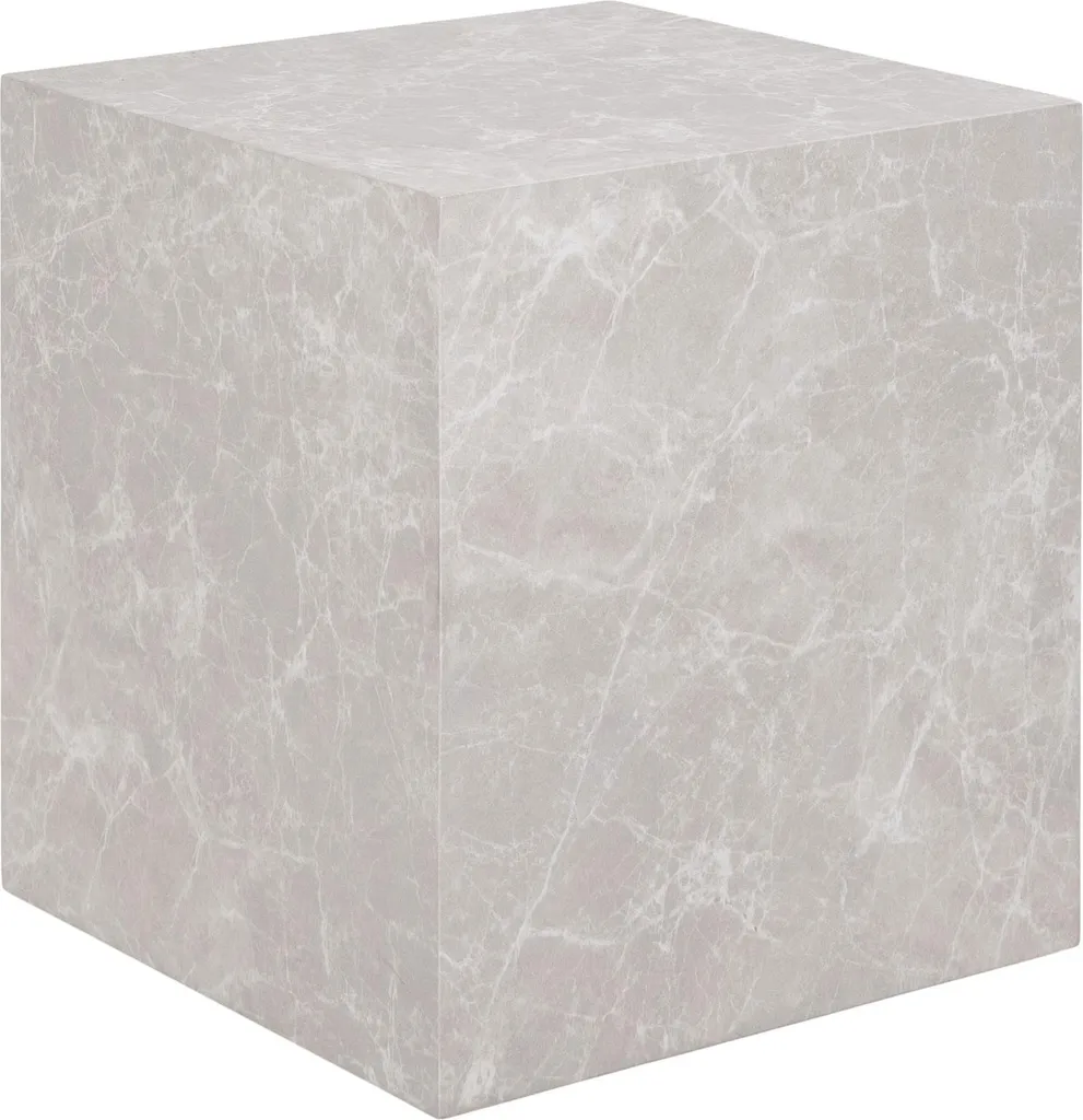 Meuble d'appoint salon Lisa Design Pula marbre beige format 40cm