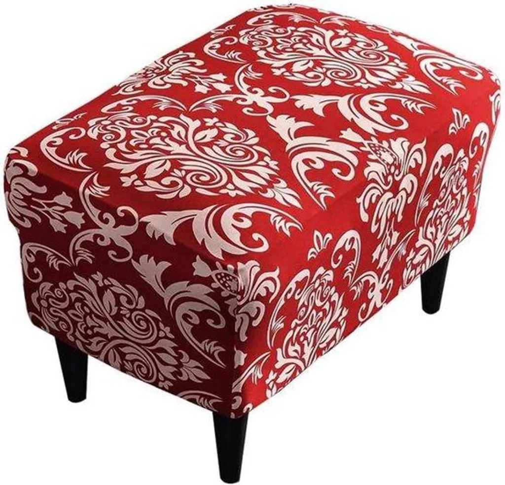 Allecto Premium : Housse Pouf Rectangulaire Baroque Polyester Élasthanne - 3