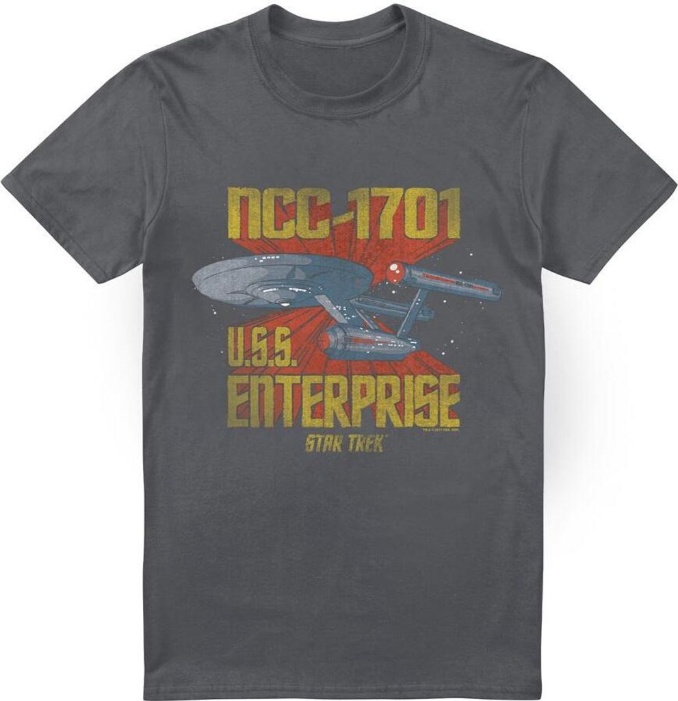 Star Trek - "NCC-1701" T-Shirt für Herren TV13504 (4XL) (Holzkohle)
