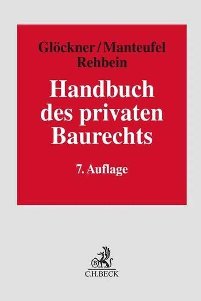 Ouvrage de droit Handbuch des privaten Baurechts avec jurisprudence
