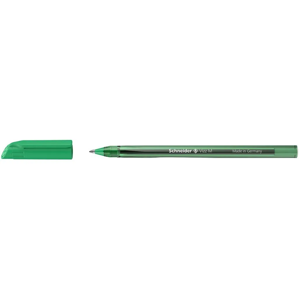 Schneider 102204 Stylo à bille Vizz M encre verte pour écriture fluide