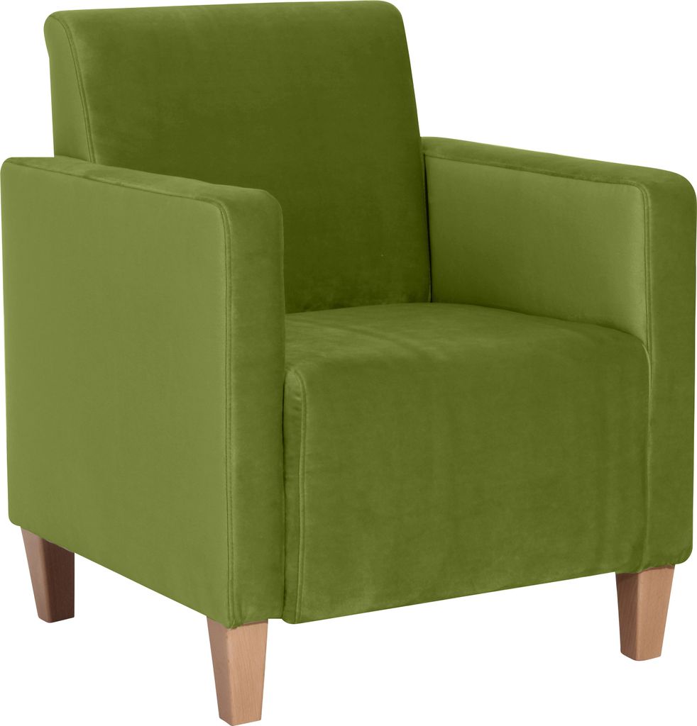 Max Winzer Sessel Milla - Samtvelours oliv - Maße: 71 x 70 x 81 cm