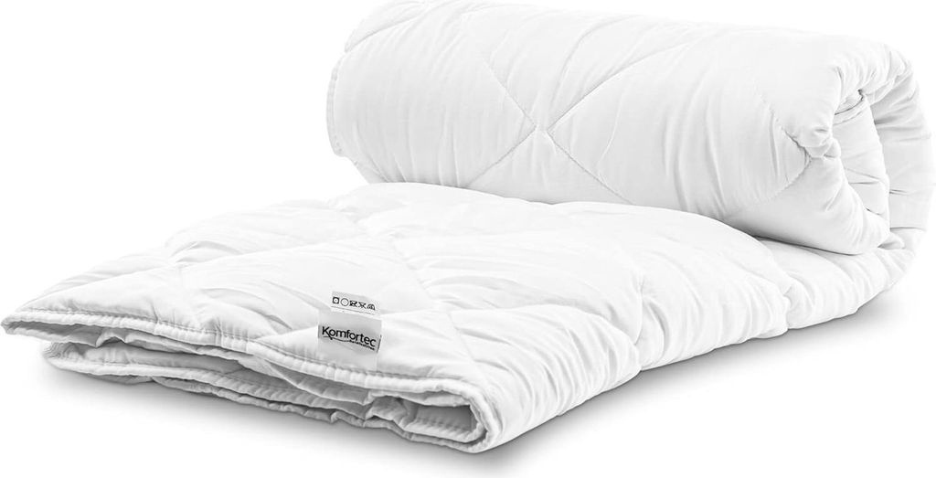 Komfortec Sommerdecke 135x200 cm, 170gsm, dünne und leichte Bettdecke für Sommer, Decke Antiallergisch Blanket, Weiß