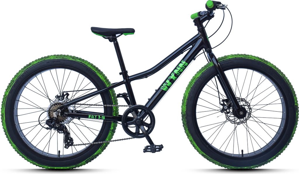 WYNN Fatbike 24 Zoll FAT1.0 Rahmenhöhe 30 cm Kinder 7 Gänge mech. Scheibenbremse