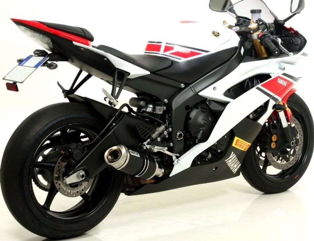 ARROW Street Thunder Slip-On Auspuff Aluminium für originale Krümmer für Yamaha YZF R6
