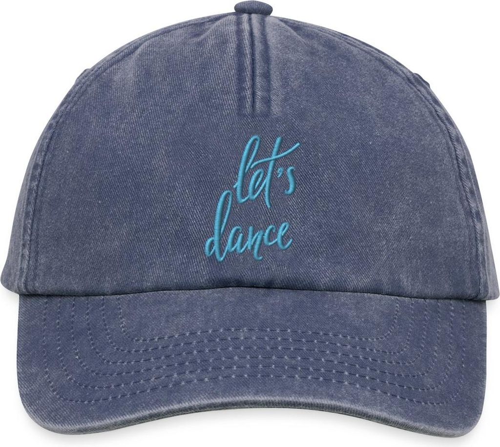 Spreadshirt Gestickte Let’s Dance Typo Für Tanzlustige Und Freigeister Vintage Cap, One size, Vintage Denim