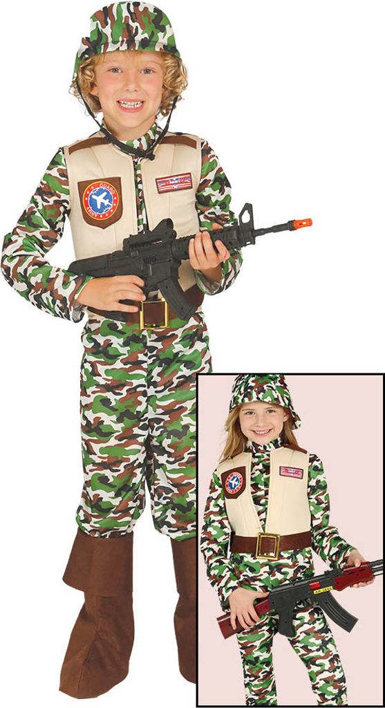 Soldat - Kostüm für Jungen Gr. 110 - 146, Größe:110/116