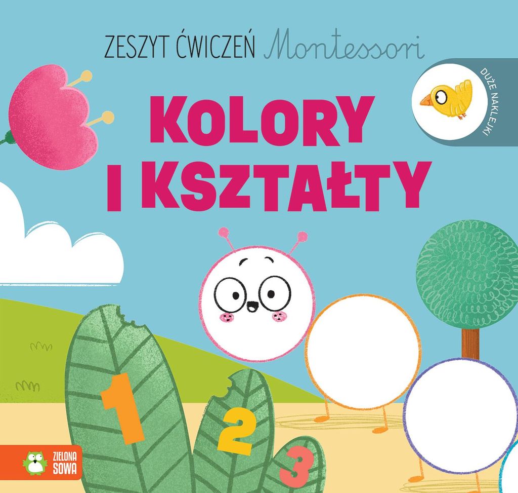 Zielona Sowa: Zeszyt Ćwiczeń Montessori – Kształty I Kolory Dla Dzieci 3+