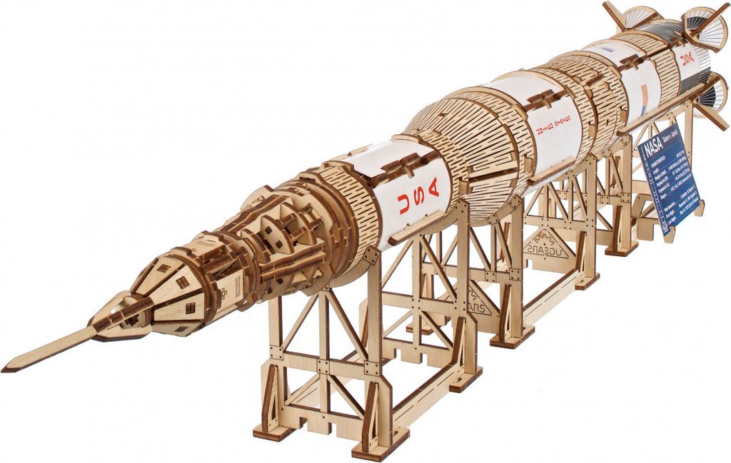 3D-Puzzle, NASA Saturn V, Ugears, Holz, 500 Teile Produktbild 