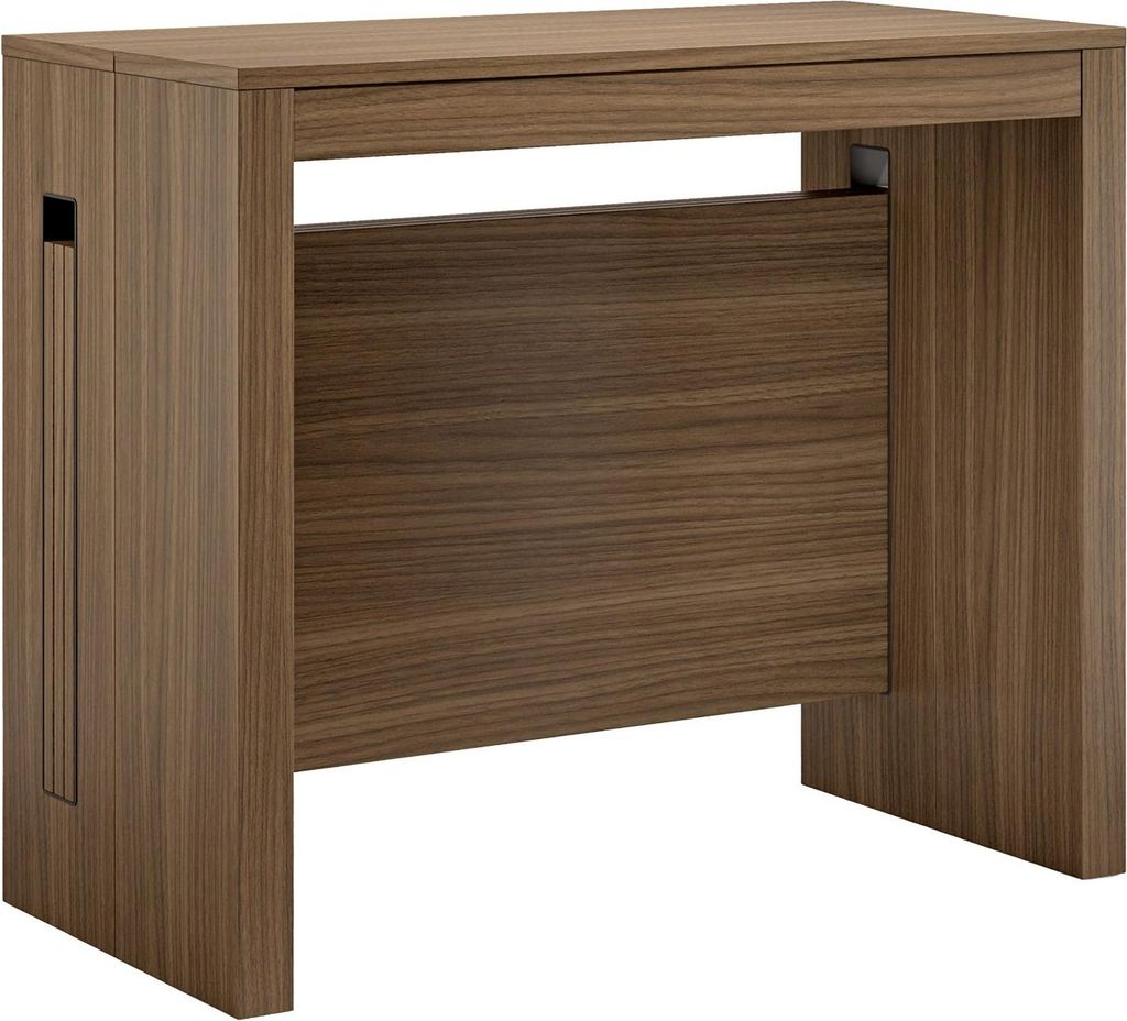 Dmora Ausziehbarer Konsolentisch Ficarolo 186x90x78 cm Braun Nussbaum, 8 Sitzplätze