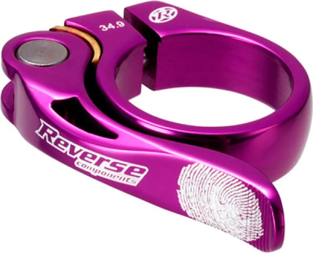 Collier de selle violet Reverse Long Life 34.9mm en aluminium durable VTT