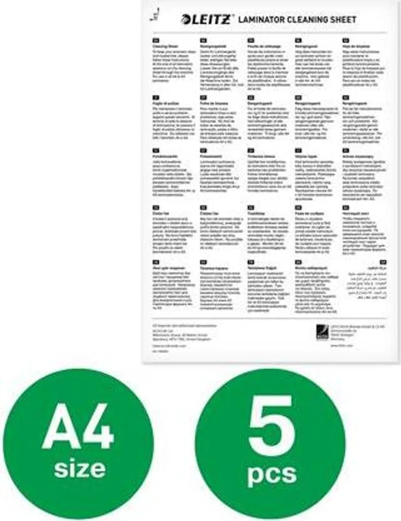 Proteggi i tuoi Ricordi! 5 Fogli Pulizia Plastificatrice Leitz Premium