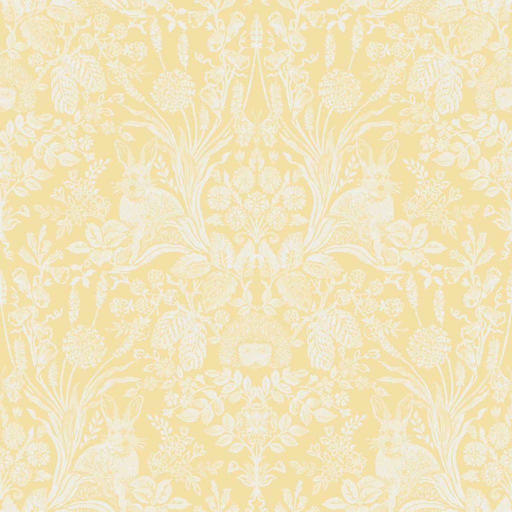 Holden Décor - Tapete "Harlen Woodland", Damast AG2231 (10 m x 53 cm) (Gelb)