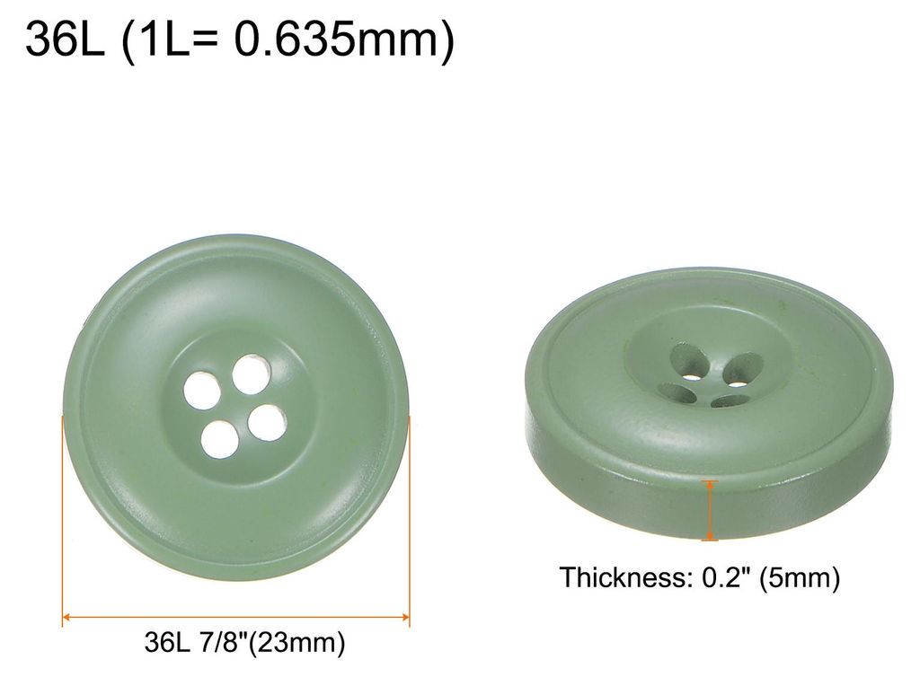 10 Stš¹ck Kn?pfe 23mm Runde Bastelkn?pfe Hellgrš¹n Matte Harz N?hkn?pfe 4-Loch zum Ann?hen Flache Basis Button fš¹r Handwerk Scrapbooking Dek...