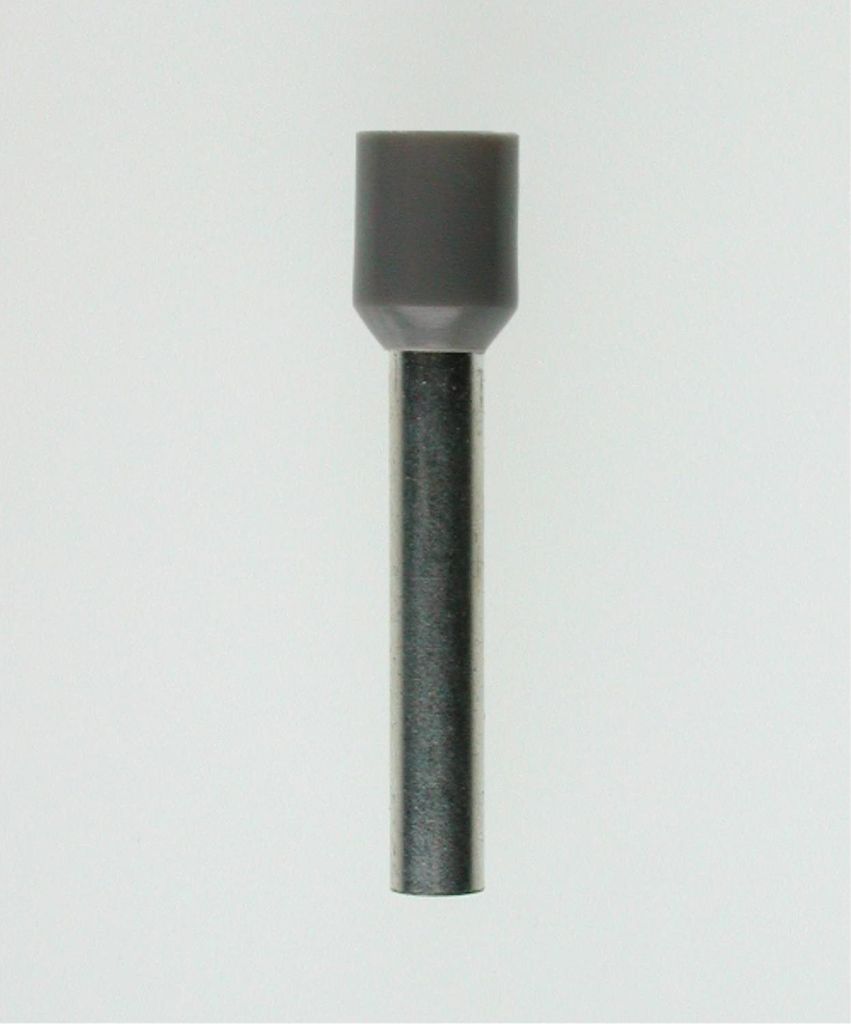 Aderendhülsen DIN 46228 Teil 4 isoliert, Größe L, Farbe Kodierung DIN Querschnitt 4mm² grau - 1 Stück