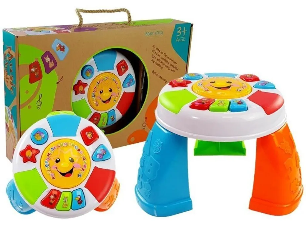 Table d'éveil bébé interactive avec sons variés et touches multicolores - 2