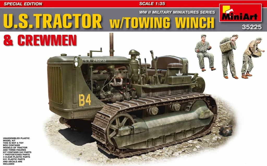 Maquette Tracteur à Chenilles Américain 1/35 avec Treuil pour Diorama