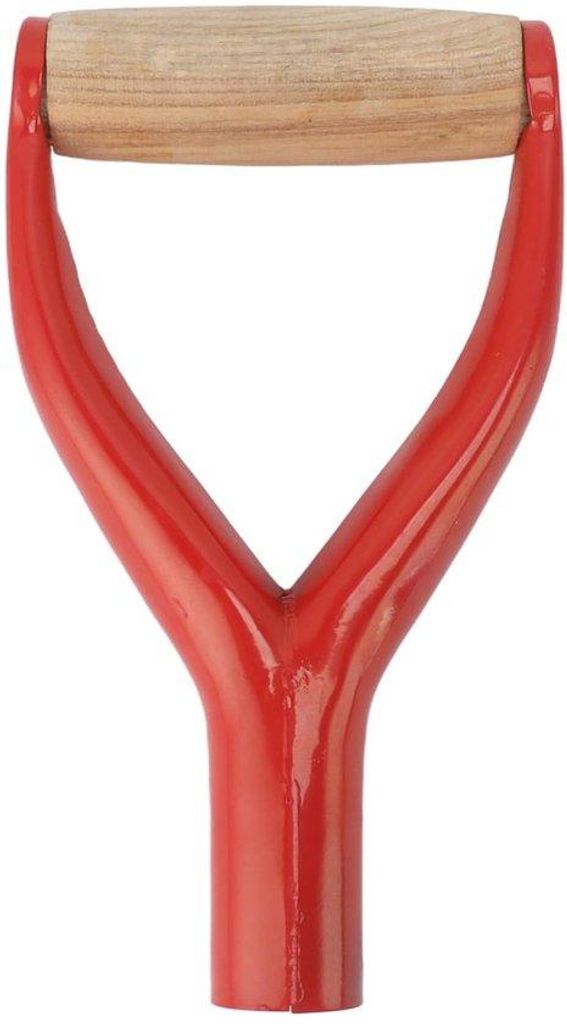 ONF3 - Schop handgriff - Ersatz handgriff - Holzgriff - Rot - Gartenwerkzeug - Ideal für Graben und Hacken - 31 cm Innendurchmesser