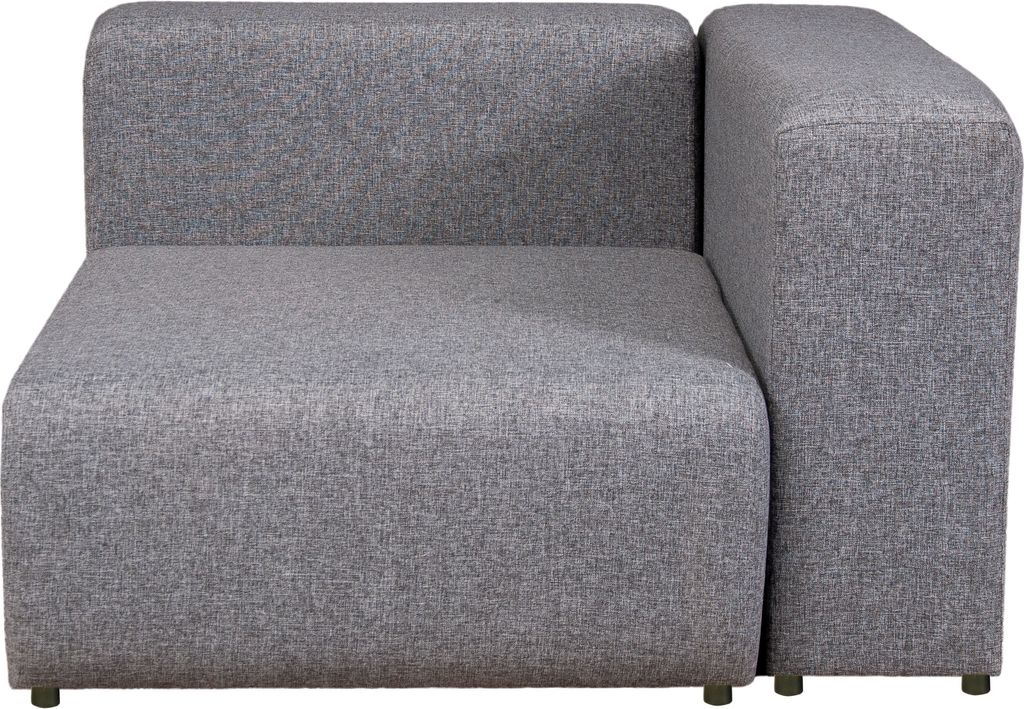 Sofa-Modul ‘Suldal’ Eckelement mit Armlehne rechts 110 x 109 x 68 cm Textil Grau