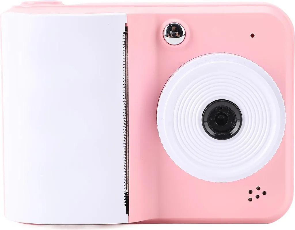Mini Camera Istantanea 48MP 1080P Rosa - Display 2.4" Stampa Zero Ink