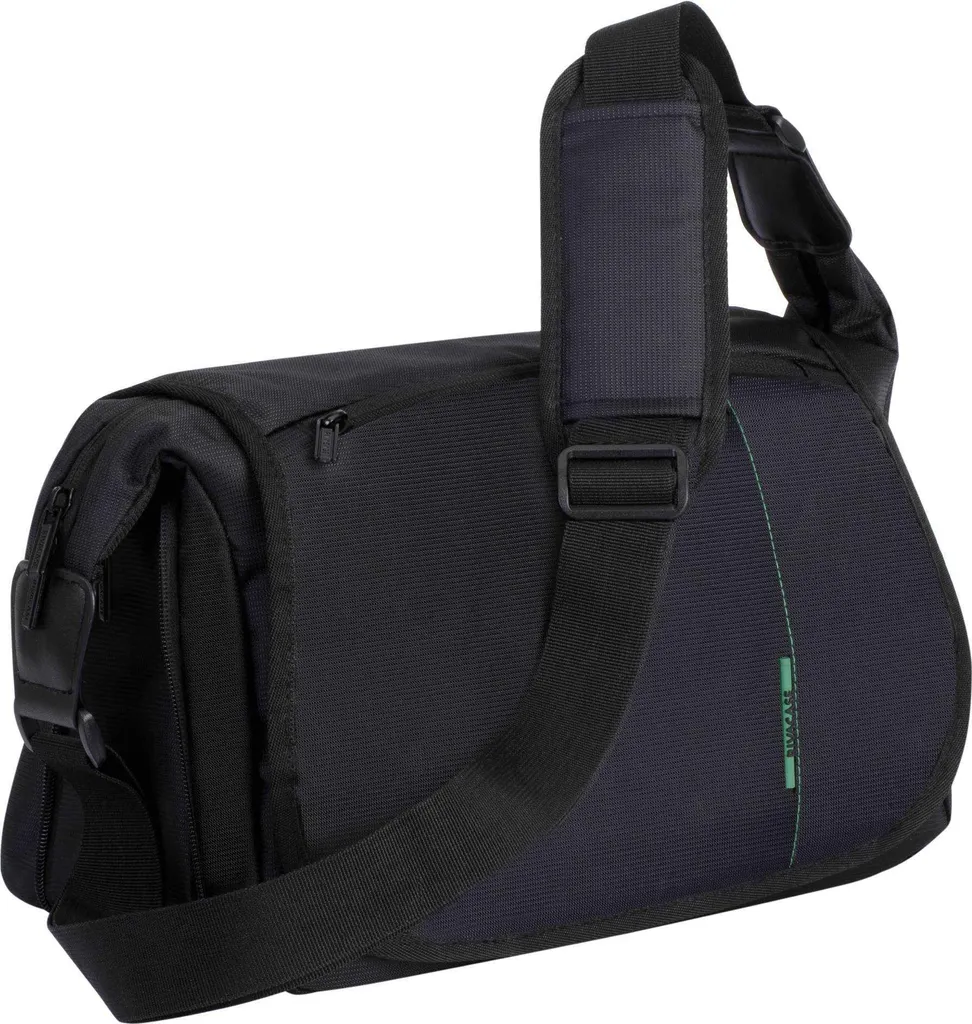 Sacoche Rivacase 7450 PS Noire au Design Élégant et Coque Semi-Rigide