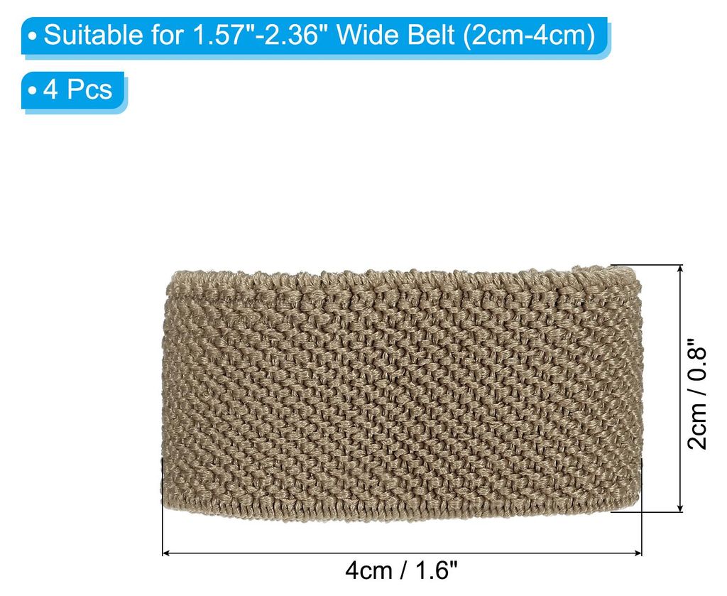 Elastische Gš¹rtelschlaufenhalter, 4er Pack Gurtorganisatoren Gš¹rtelschlaufenhalter fš¹r 1,6" breite Gš¹rtel/Riemen, Khaki