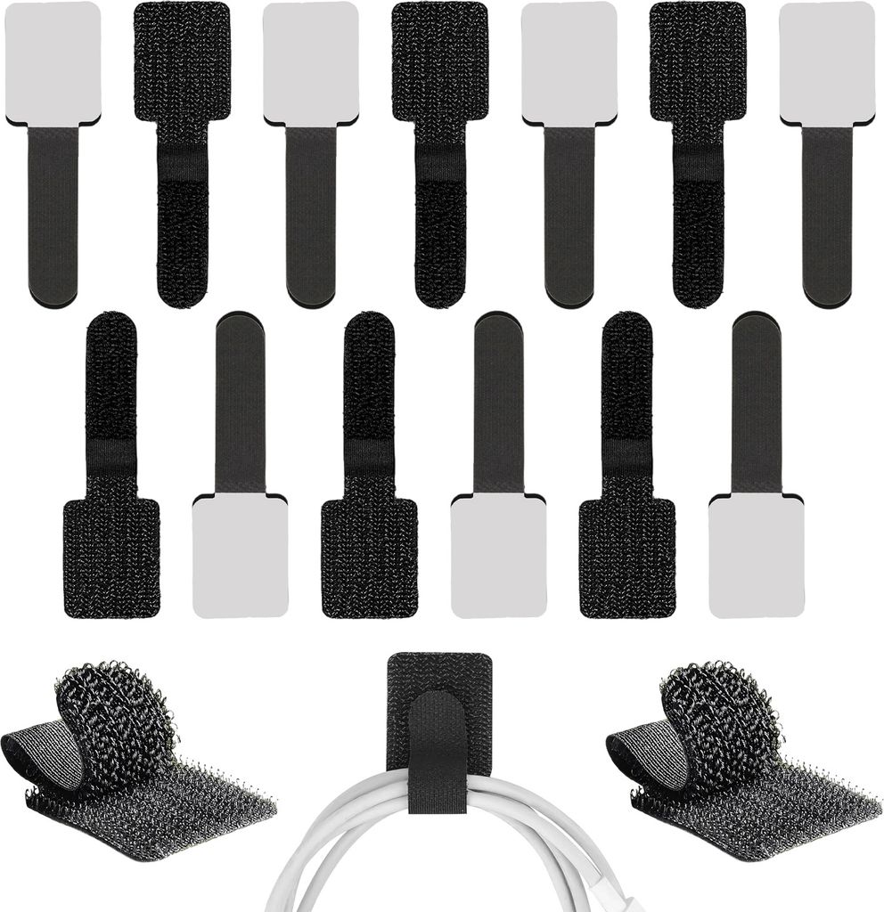 50 Stück Kabelclips, selbstklebende Haken, Kabel-Ordnungsclips, effizienter Drahtclip-Organizer, Kabelbinderwickel für Kabelmanagement und Kabelo...