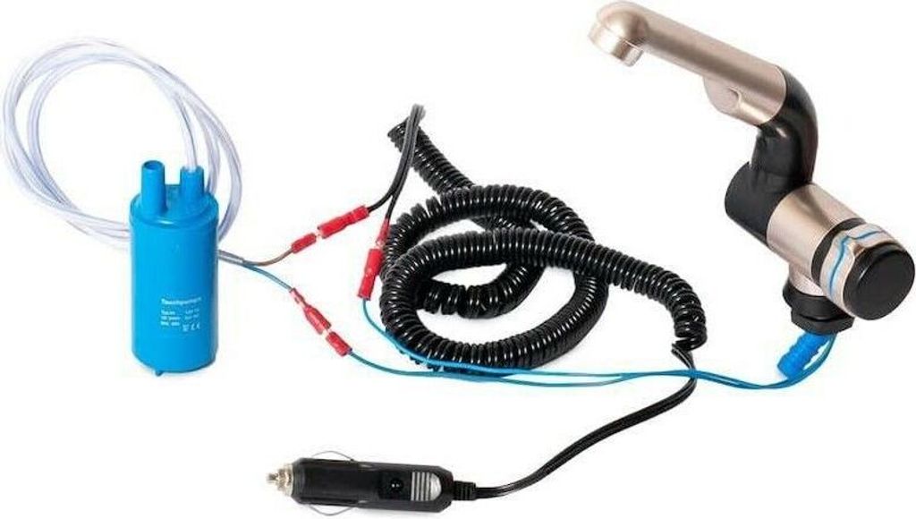 12V Barwig Camping Automatikwasserhahn + Tauchpumpe + Netzstecker womo ad-ideen
