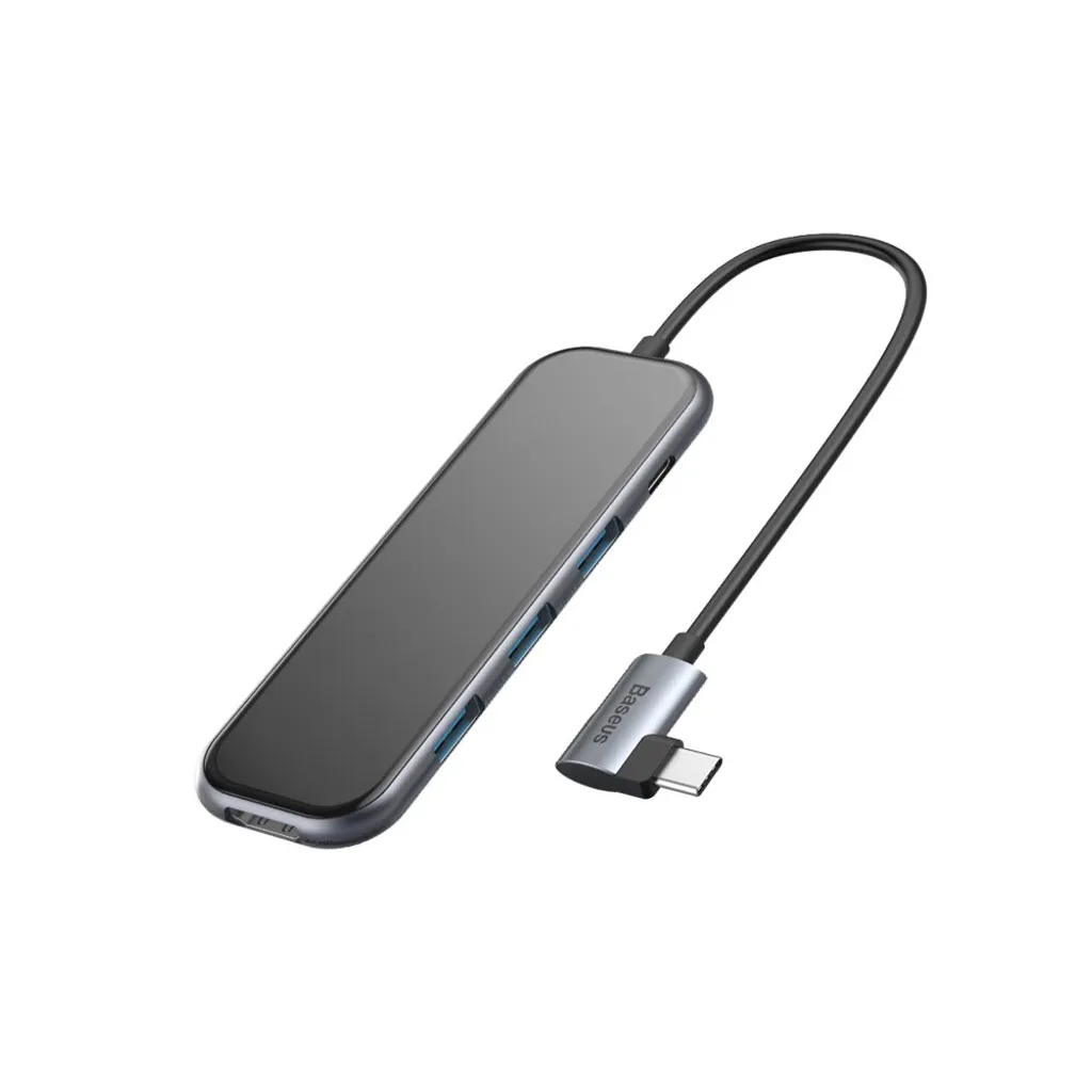 Baseus Adattatore Multifunzione USB-C Grigio | HDMI 4K e 3 Porte USB